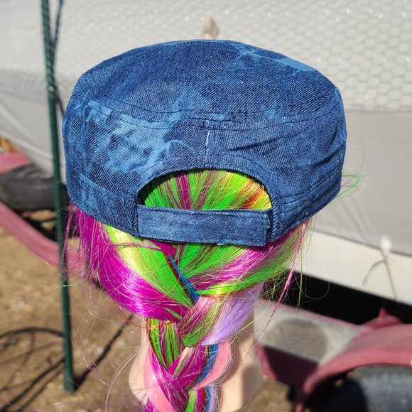 Ladies Bluje Denim Fleu De Lis BLING Hat NEW - Picture 4 of 4